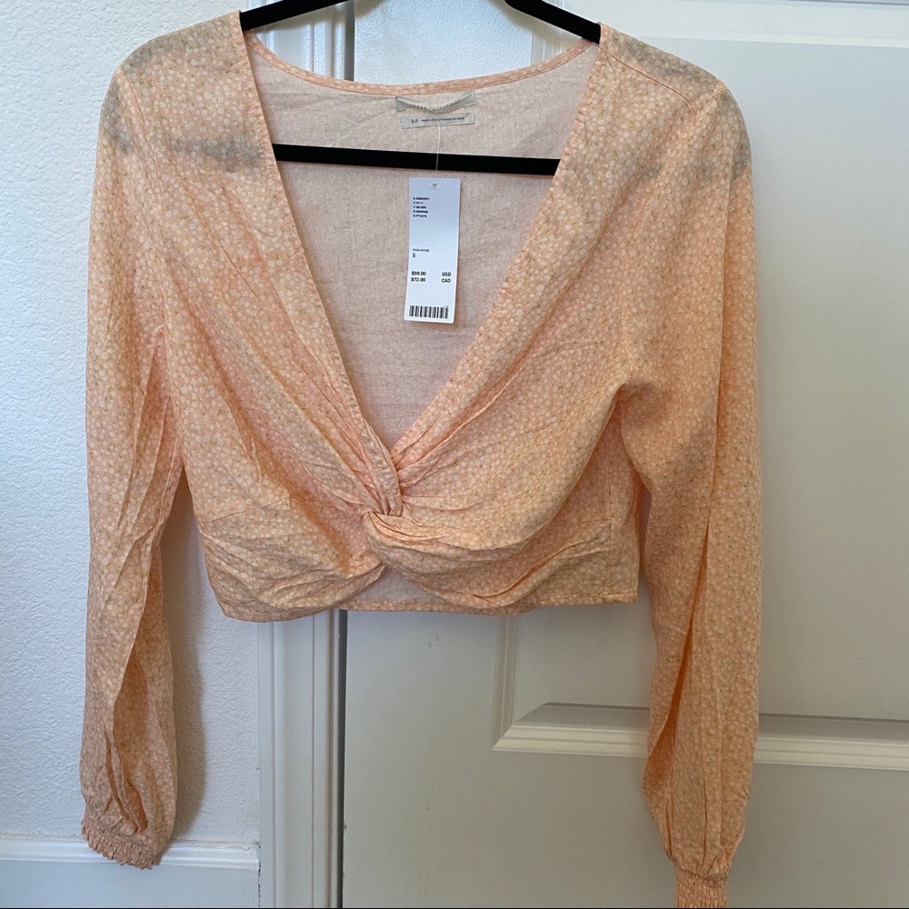 Urban Outfitters Peachy Floral Blouse New W/ Tags